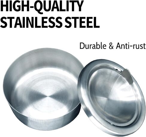 Cleaner Ashtray with Lid, Flip Top Stainless Steel Ash Tray Portable Metal Box Smokeless Ashtray for Smokers, Smell Proof Cigarette Ashtrays for Patio Outdoor Indoor Office in Saudi Arabia