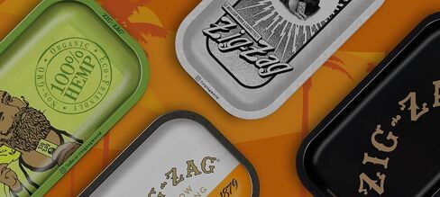 ZIG-ZAG Small Vintage Starburst Rolling Tray 10.75" x 6.5" - Ideal for Rolling Enthusiasts in Saudi Arabia