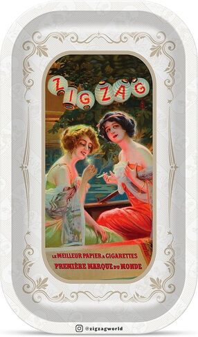 ZIG-ZAG Small Vintage Starburst Rolling Tray 10.75" x 6.5" - Ideal for Rolling Enthusiasts in Saudi Arabia