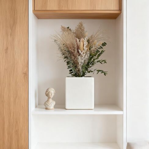 Natural Dried Pampas Grass Bouquet - 9 Varieties Mix with Eucalyptus & Bunny Tails - 17" Non-Shedding & Dye-Free Dried Flowers for Vase - Elegant Boho Home Decor for Wedding, Table & Shelf in Kuwait