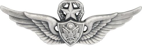 MEDALS OF AMERICA EST. 1976 Army Master Aircrew Badge Silver Oxide Full Size in Saudi Arabia