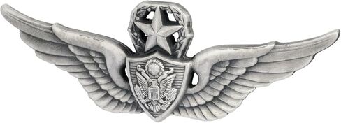 MEDALS OF AMERICA EST. 1976 Army Master Aircrew Badge Silver Oxide Full Size in Saudi Arabia