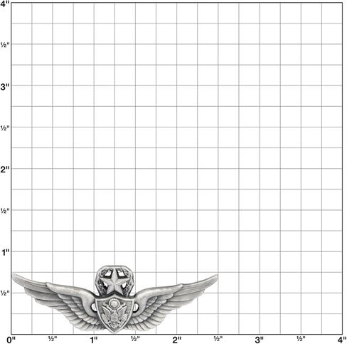MEDALS OF AMERICA EST. 1976 Army Master Aircrew Badge Silver Oxide Full Size in Saudi Arabia