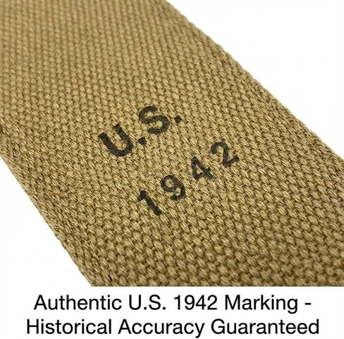 WW2 US Army M1936 Suspenders - Original Pattern X-Back Canvas Web Gear Suspenders for Belt, Authentic Replica for M1 Garand & BAR Belts, WWII Reenactment, Men's Adjustable Elastic in Saudi Arabia