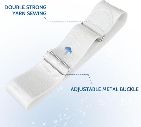Sleeve Garters for Men, 4PCS Arm Garters for Men Elastic Black Stretchy Adjustable Anti-Slip Shirt Long Sleeve Holders Armband for Women 1920s Accessories for Garter Father Husband, Black White in Kuwait