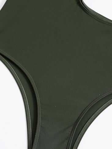 Women's Sexy Cutout Monokini Swimsuit - Army Green One Piece Beachwear for Summer 2026 in Kuwait