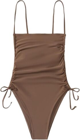 Womens Sexy Spaghetti Strap High Cut Monokini Swimsuit - One-Piece Bathing Suit for Beach & Vacation in Kuwait