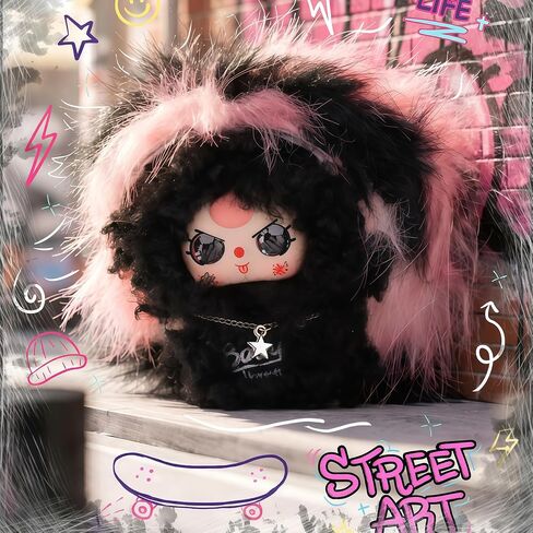 Baby Three Rebel Project Series Cute Plush keychain Blind Box (1 of 9 Possible Styles) Baby Three Key Ring Collectible Birthday Gifts (1Pc Blind Box) in Saudi Arabia