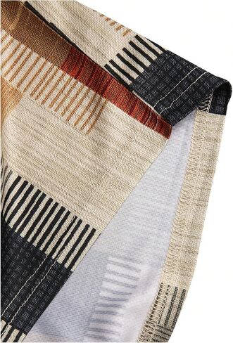 SHENHE Men's Geometric Patchwork Shorts Drawstring Summer Vacation Beach Shorts with Pockets in Kuwait