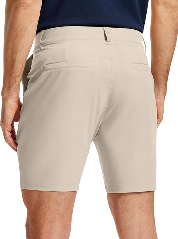 Mens Golf Shorts 7 Inch Tapered Leg Stretch Lightweight Skinny for Dress Casual Business Work in Saudi Arabia