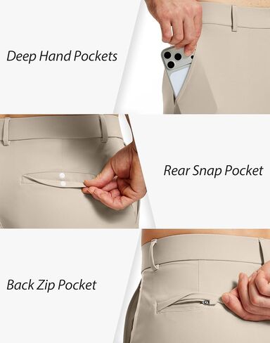 Mens Golf Shorts 7 Inch Tapered Leg Stretch Lightweight Skinny for Dress Casual Business Work in Saudi Arabia