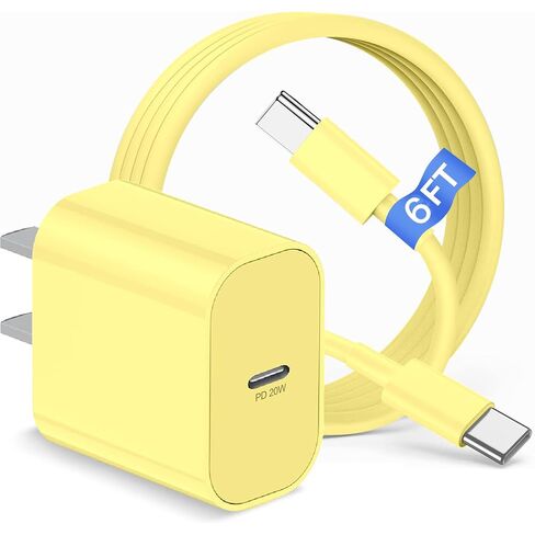 كتلة شاحن iPhone، [معتمد من MFi] قابس شحن سريع على الحائط مع سلك كابل USB C طويل إلى Lightning بطول 10 أقدام، صندوق مكعب محول الطاقة من النوع C لهاتف Apple iPhone 14 Pro Max/14 Pro/13/13 Pro/12 Mini/11 in Kuwait