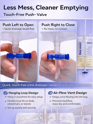 Leak-Proof Female Wearable Urinal System for Women 100-330 lbs, Medical Grade Silicone Collector with 5 ft Tube Tube, 3 Reusable Leg Bags, Discreet Incontinence Kit for Travel & Home Care, Plus Size in Saudi Arabia