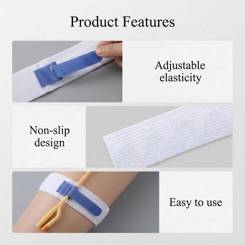 4 pcs Foley Catheter Leg Strap, Anti Slip Catheter Stabilization Device, Adjustable & Reusable Urinary Catheter Drainage Bag Holder & Tube Stabilizer, Comfortable Wear Catheter Supplies in Saudi Arabia