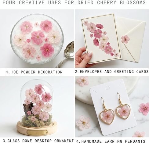 50 Pcs Pink Dried Pressed Flowers Cake Decorations Cherry Blossoms Flowers for Dessert Table Birthday Bridal Wedding Baby in Bloom Baby Shower Party Décor in Saudi Arabia