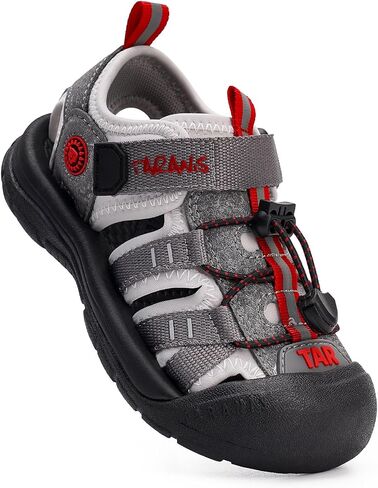 TARANIS Toddler Sandals Closed Toe Water Shoes for Boys Girls Ages 2-10 Quick Dry Kids Beach Sandals with Adjustable Strap, Wide Toe Box, Non-Slip Rubber Sole for Summer Outdoor Play in Saudi Arabia