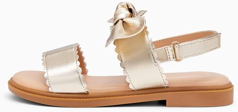 Coutgo Girls Sandals Dress Shoes Bow Open Toe Flats Flower Girl Shoes | Cute,Summer,For Little Kids,For Big Kids,Princess,Party,Wedding,Hook & Loop Velcro,Lightweight,Comfortable,Casual,School in Saudi Arabia
