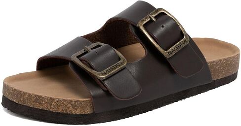 Nautica Kids Boys & Girls Two Strap Buckle Slide Sandals Youth Open Toe Comfort Footbed Summer Casual Outdoor Shoes - Grant (Little Kid/Big Kid) in Kuwait