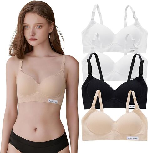 Teen Girls Sports Bra Girl Training Bras Big Kids 14-18 Years Developed Bra,Wire Free Padded Adjustable Strap in Kuwait