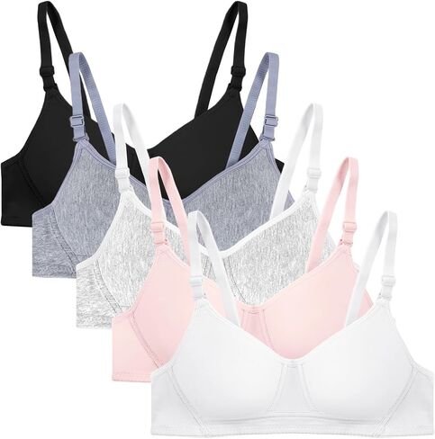 Phennie's Girls Training Bras Teens Sports Bras for Kids 8-10,10-12,12-14,14-16 Years Soft Cotton Wireless in Saudi Arabia
