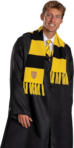 Disguise Harry Potter Hufflepuff Adult Scarf, Officially Licensed Halloween Costume Accessory for Men and Women, Unisize Ages 8+ in Kuwait