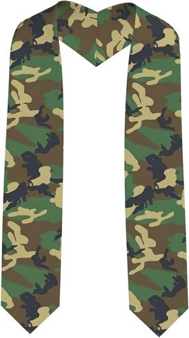 Green Military Camo Print Unisex Graduation Stole Shawl For Academic Commencements Shawl Honor Stole Scarf in Saudi Arabia