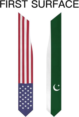 Pakistan Mix United States Flag Graduation Stoles Shawls Sash International Study Graduate Scarves in Saudi Arabia