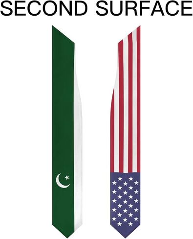 Pakistan Mix United States Flag Graduation Stoles Shawls Sash International Study Graduate Scarves in Saudi Arabia