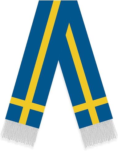 Sweden Flag Scarf, 5FT Long Swedish Velvet Shawl,150×18cm Decor For Football Basketball Sport Parade Graduation in Saudi Arabia