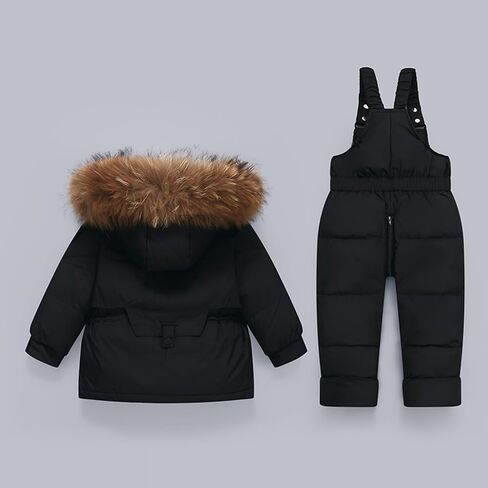 Kids 2 Piece Snow Suit - Waterproof Windproof Snowsuit Warm Winter Ski Outfit for Boys Girls Snowboarding Skiing 1-4Y in Kuwait