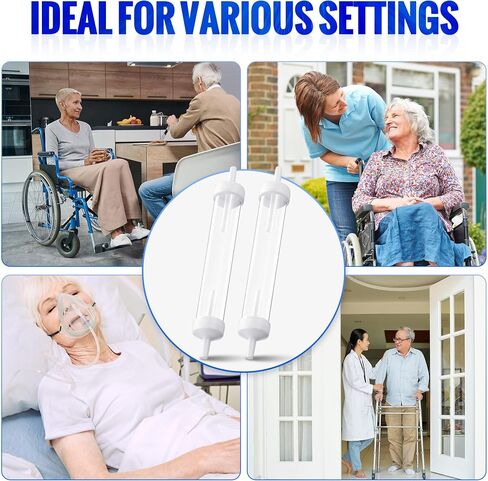4 Pack Oxygen Tubing in Line Water Trap with Removable End Caps, Clear Moisture Collector to Reduce Condensation & Gurgling, Universal Fit for Concentrator and Humidifier Bottle Systems in Saudi Arabia