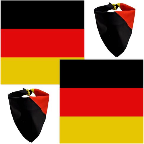 WEITBF 2 Pack Germany Flag Bandana German Scarf Flag Bandanas Headband - 100% Cotton, 22 x 22 inches in Saudi Arabia