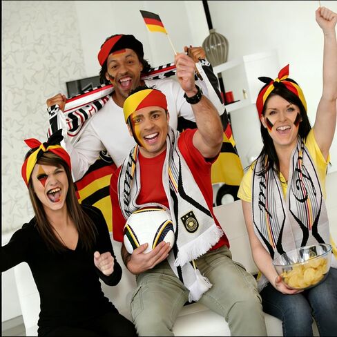 WEITBF 2 Pack Germany Flag Bandana German Scarf Flag Bandanas Headband - 100% Cotton, 22 x 22 inches in Saudi Arabia