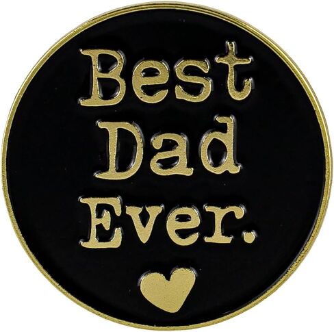 Best Dad Ever Heart Enamel Pin, Dad Love Sentimental Quote Pin Brooch, Father Appreciation Brooch Badge, Father’s Day Gift, Meaningful Birthday Gift For Daddy, Family Appreciation Decorative Jewelry Accessories, Minimalist Lapel Badges in Kuwait