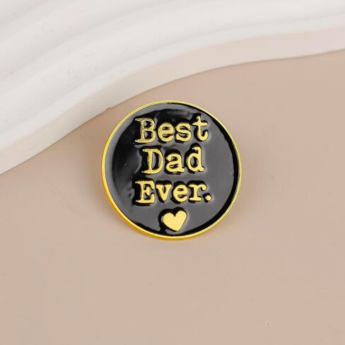 Best Dad Ever Heart Enamel Pin, Dad Love Sentimental Quote Pin Brooch, Father Appreciation Brooch Badge, Father’s Day Gift, Meaningful Birthday Gift For Daddy, Family Appreciation Decorative Jewelry Accessories, Minimalist Lapel Badges in Kuwait