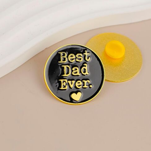 Best Dad Ever Heart Enamel Pin, Dad Love Sentimental Quote Pin Brooch, Father Appreciation Brooch Badge, Father’s Day Gift, Meaningful Birthday Gift For Daddy, Family Appreciation Decorative Jewelry Accessories, Minimalist Lapel Badges in Kuwait