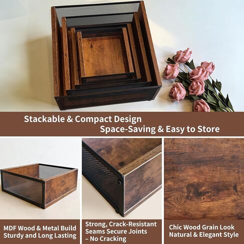 Cupcake Stand Large Buffet Risers 6" 8" 10" 12", 4 Pack Rustic Stackable Desert Table Display Set Wood Risers Display Stands, Wood Cake Stand for Dessert Table, Wedding, Birthday, Party Decor in Saudi Arabia