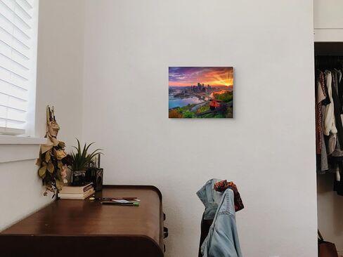 طباعة تصوير فوتوغرافي لشروق الشمس في بيتسبرغ، عرض منحدر لجبل واشنطن، 8 × 10 أو 11 × 14 بوصة، صورة فنية جميلة على ورق فيلم فوجي (11 بوصة × 14 بوصة) in Kuwait