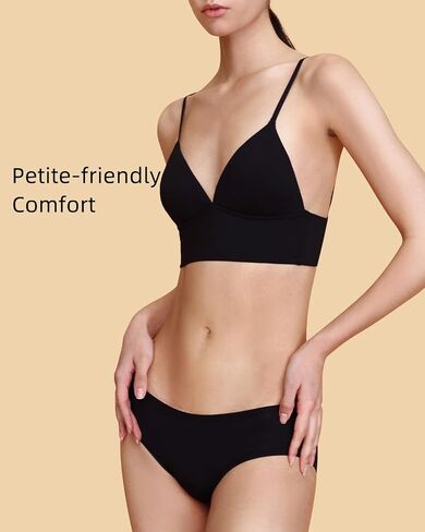 Organic Cotton Low Back Cami Bra Wireless Padded Thin Strap Lightweight Lounge Bra for Women in Saudi Arabia