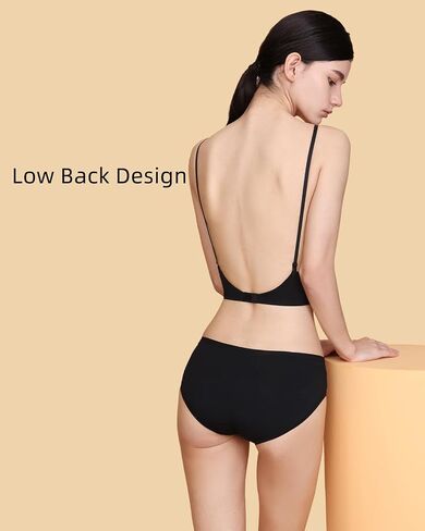 Organic Cotton Low Back Cami Bra Wireless Padded Thin Strap Lightweight Lounge Bra for Women in Saudi Arabia