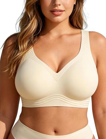 Upgraded Summer Jelly Bra -Wireless No Underwire,Seamless Push Up Bralette, Full Coverage T-Shirt Bra S-6XL in Saudi Arabia