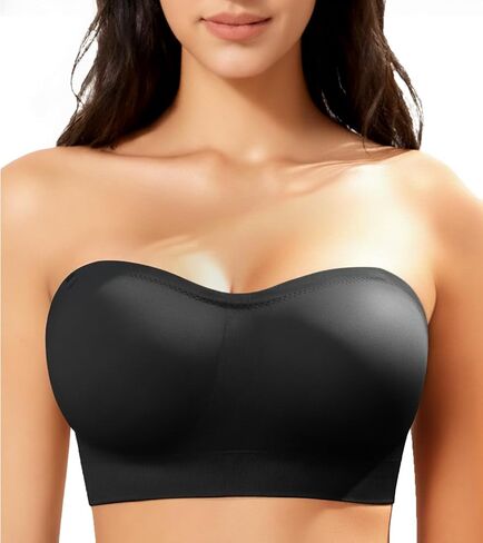 Strapless Bras for Women, Wireless Push Up Bandeau Bralette, Seamless Padded Tube Top Anti-Slip Everyday Bra in Saudi Arabia