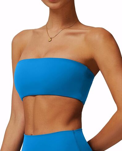 Comper Women's Strapless Bras Wireless Tube Top Comfortable Stretchy Padded Bandeau Bra Casual Bralette Everyday Bra in Kuwait