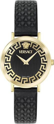 Versace Daedalus Collection Luxury Womens Watch Timepieces with a Black Strap and Dial Featuring a Gold Case in Kuwait