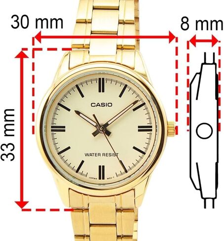 Casio Women's LTP-V005G-9A Gold Stainless Steel Analog Watch in Saudi Arabia