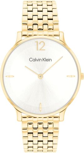 Calvin Klein Women’s Luxe Quartz Watch - Multi-Link Bracelet - Water Resistant Up to 30m - Modern, Versatile Timepiece - Gift for Her 34mm in Kuwait