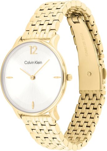 Calvin Klein Women’s Luxe Quartz Watch - Multi-Link Bracelet - Water Resistant Up to 30m - Modern, Versatile Timepiece - Gift for Her 34mm in Kuwait