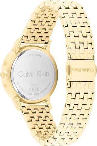 Calvin Klein Women’s Luxe Quartz Watch - Multi-Link Bracelet - Water Resistant Up to 30m - Modern, Versatile Timepiece - Gift for Her 34mm in Kuwait