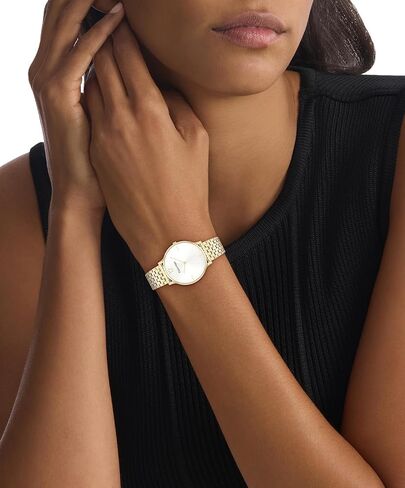 Calvin Klein Women’s Luxe Quartz Watch - Multi-Link Bracelet - Water Resistant Up to 30m - Modern, Versatile Timepiece - Gift for Her 34mm in Kuwait