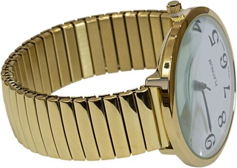 Ladies Large Number Face Stretch Band Watch Gold 1262G in Saudi Arabia
